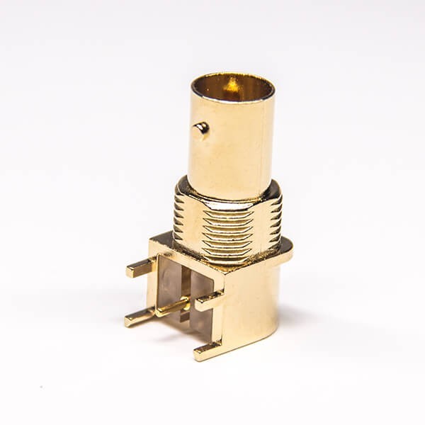 BNC視頻接頭連接器彎式母頭穿墻插板面板安裝