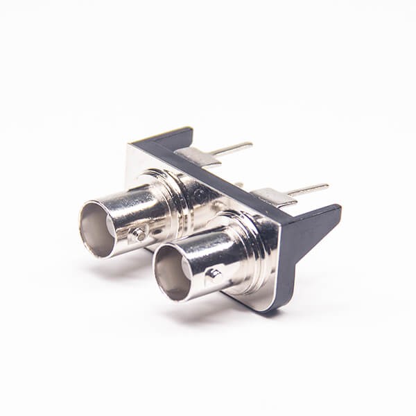 雙聯雙排BNC母座 PCB板專用BNC視頻連接器 50歐姆