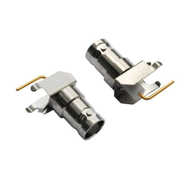 bnc射頻同軸連接器 彎式母頭 PCB板端