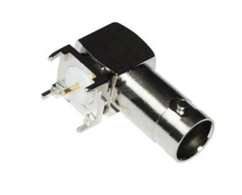 高頻同軸連接器BNC 彎式方形5引腳 母頭 PCB板端