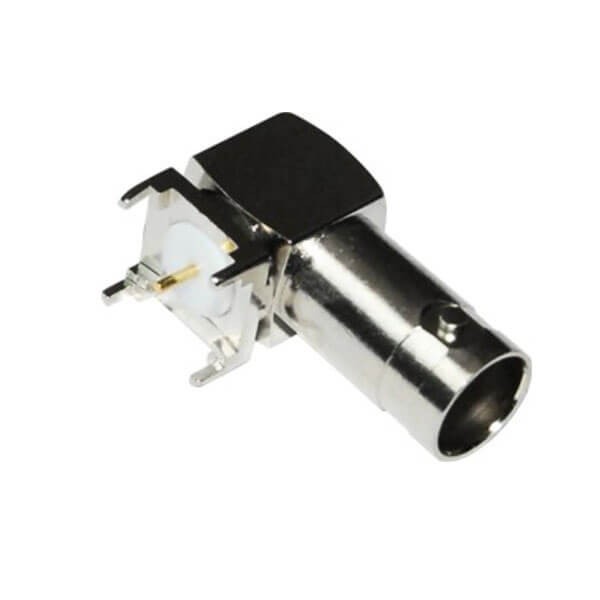 高頻同軸連接器BNC 彎式方形5引腳 母頭 PCB板端