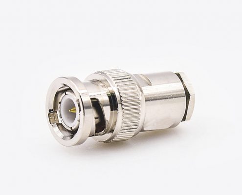 BNC耦合螺絲固定用于RG58/RG142的直式公頭連接器接線螺母鎖緊