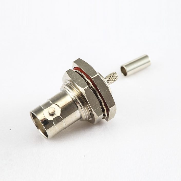 BNC 母頭直式帶螺母壓接RG174/RG316電纜 BNC 母頭直式帶螺母壓接RG174/RG316電纜