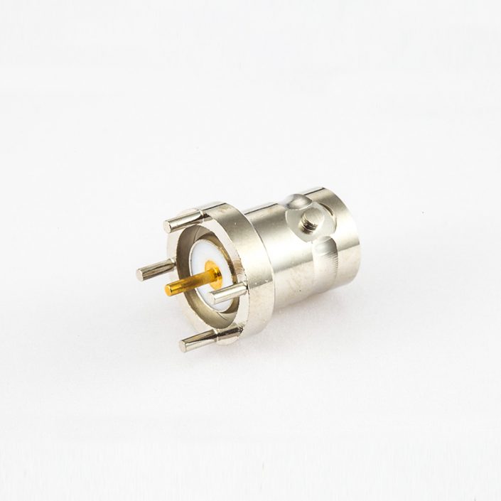 BNC連接器50Ω母頭直式焊接PCB板座子 BNC連接器50Ω母頭直式焊接PCB板座子
