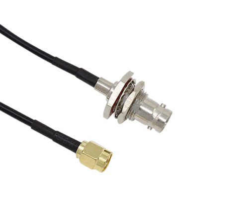 同軸線 BNC防水直母頭轉SMA公頭RG174組裝線