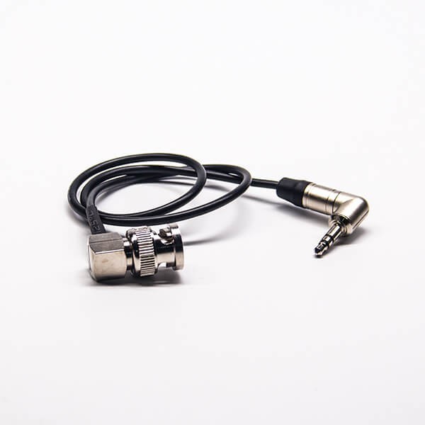 BNC90度轉3.5mm線材 90度BNC公頭彎式轉3.5mm紐崔克原廠彎頭接RG174線40CM