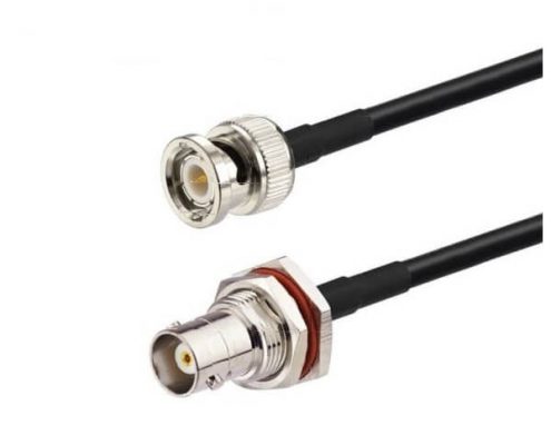 視頻線Bnc公頭轉BNC防水母頭接RG58線10CM