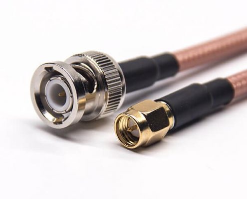 BNC接頭線公頭180度直式轉SMA180度直式公頭接RG142