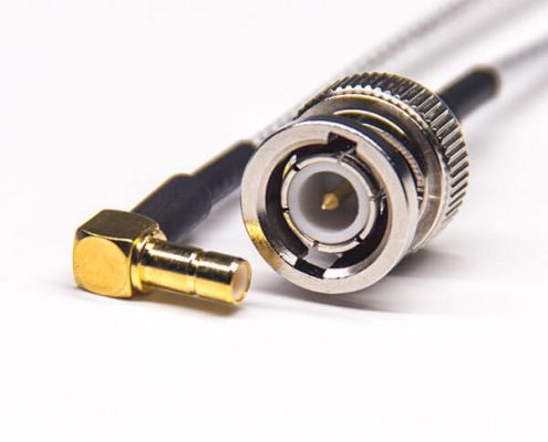 BNC接公頭直式轉(zhuǎn)SMB彎式母頭RF線材接RG316
