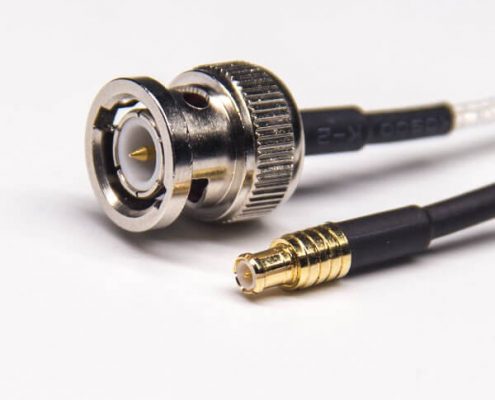 MCX連接器直式公頭轉(zhuǎn)BNC直式公頭同軸線材接RG316