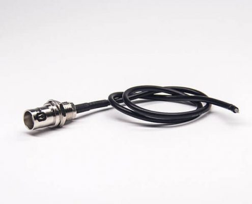 bnc接頭母頭面板安裝直式穿墻射頻線RG174