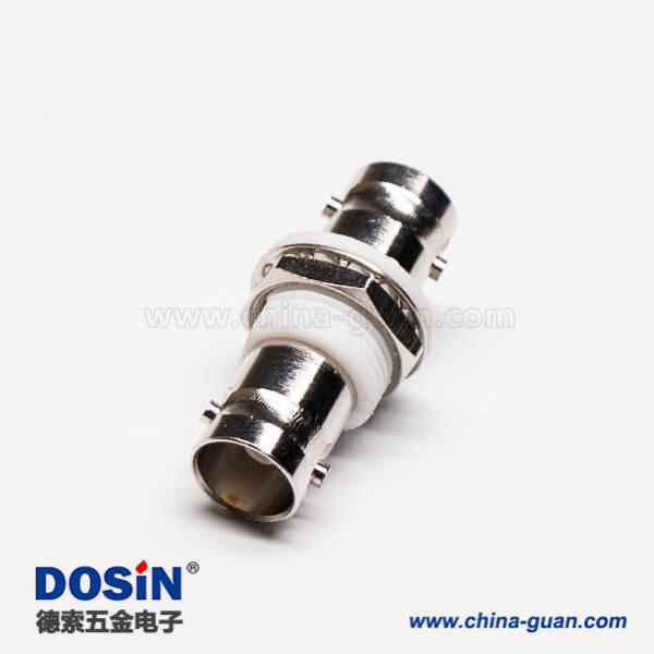 bnc轉接頭母轉母穿墻直式接PCB板連接器